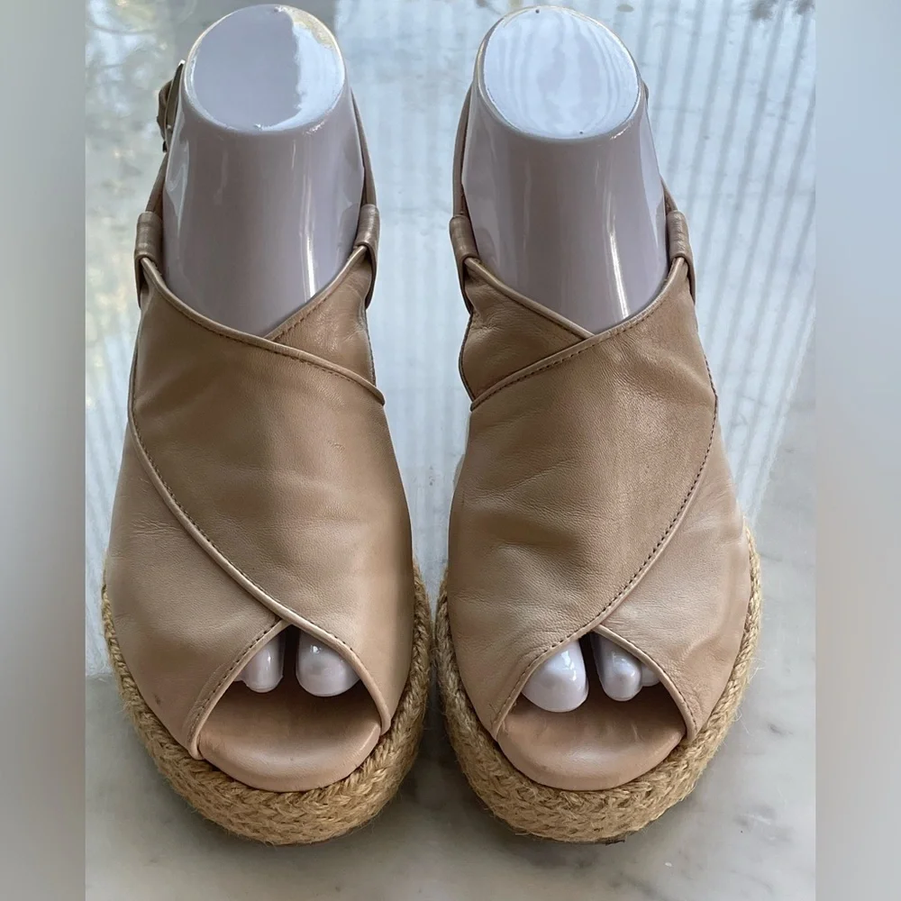 Marco Padova lambskin Espadrille Slingbacks, like new, 36